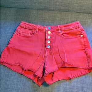 Vigoss Women's Vibrant Red Jean Shorts